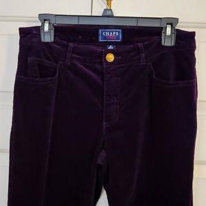 CHAPS Purple Stretch Corduroy Straight Leg Jean Size 6